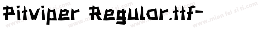 Pitviper Regular.ttf字体转换